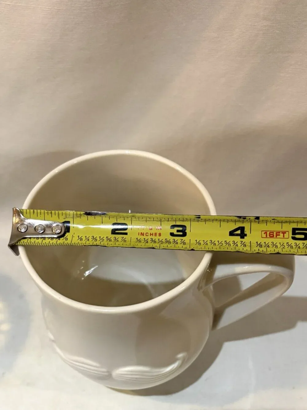 Jonathan Adler Mr & Mrs Muse Mug Sculptured Lip Mustache White Porcelain